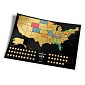 Карта Travel Map USA black
