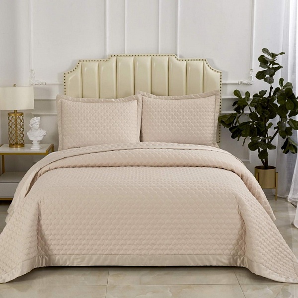 Комплект покрывало и наволочки 160 х 220 см Sofi de Marko Роксалана крем