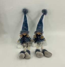 Сувенир Мальчик\Девочка 16 х 11 x 60 см Азалия синий