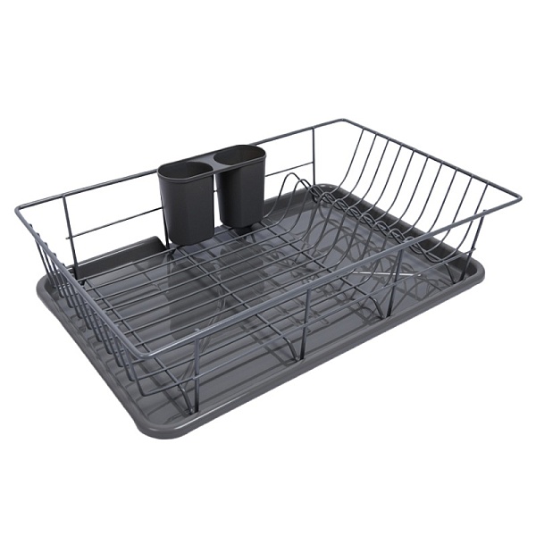 Сушилка для посуды hoem, 48х30х10 см, серая