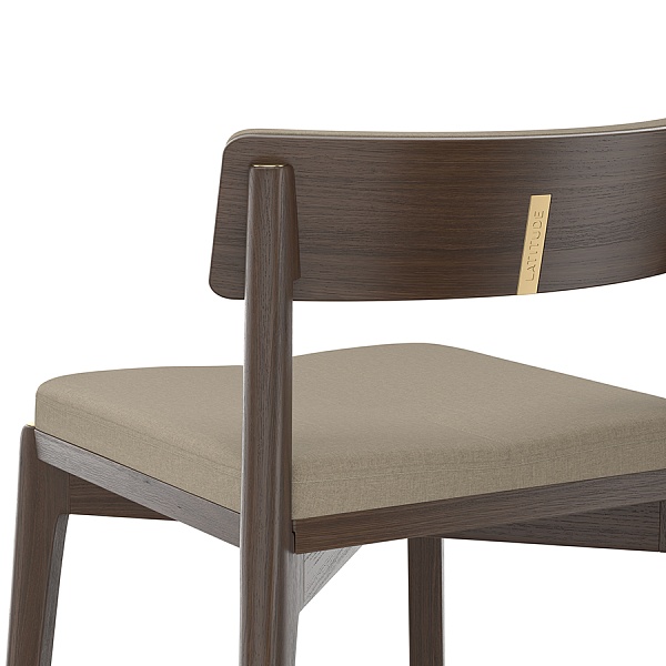 Стул барный aska, рогожка, венге/бежевый