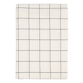 Скатерть из хлопка белого цвета в клетку из коллекции essential, 170х170 см