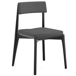 Стул рогожка Latitude Aska чёрный и тёмно-серый