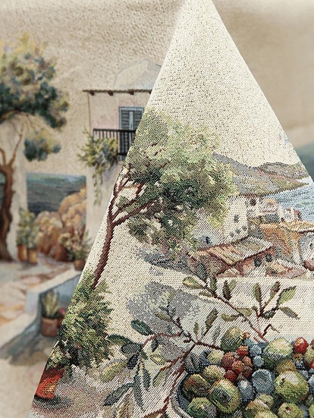 Скатерть 140 х 180 см Le Gobelin Оливки Греция Фон