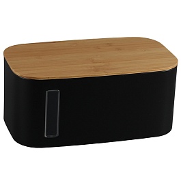 Хлебница kaffi, 39,7х23х17,6 см, матовая черная