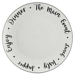 Тарелка обеденная Price & Kensington Carnaby Script 26,5 см