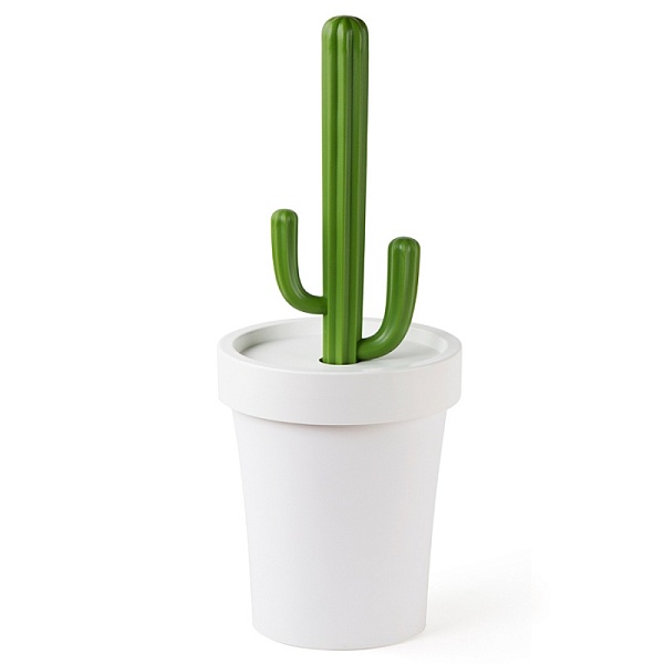 Контейнер для мусора cactrash, белый с зеленым