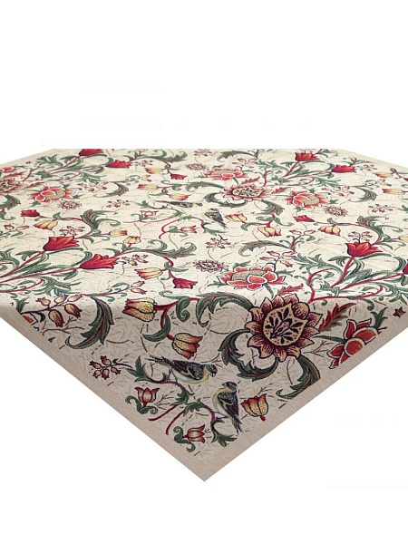 Скатерть 100 х 100 см Le Gobelin Моррис Ловцы клубники бежевая
