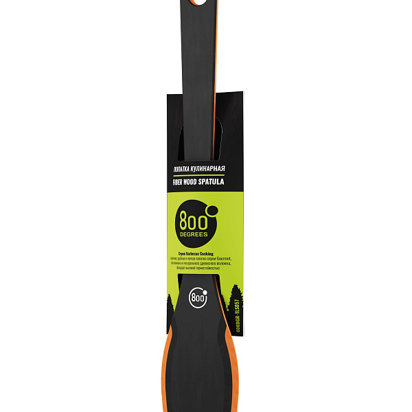 Лопатка удлиненная черная 800 Degrees Fiber Wood Premium Spatula.