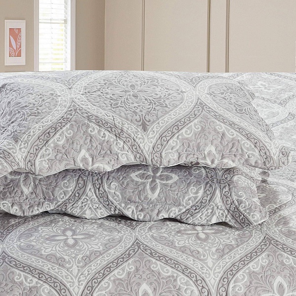 Комплект покрывало и наволочки Sofi de Marko Пэчворк №38 серый