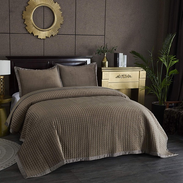 Комплект покрывало и наволочка 160 х 220 см Sofi de Marko Лоретта капучино