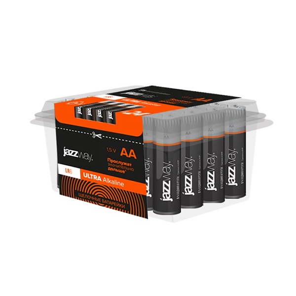 Комплект батареек 24 шт алкалин. AA/LR6 1.5В Ultra Alkaline PB-24 JazzWay