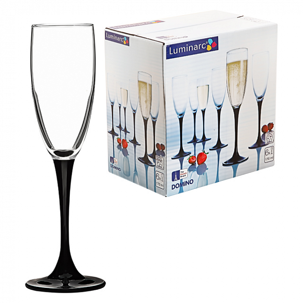 Набор бокалов для игристых вин 170 мл Luminarc Domino 6 шт