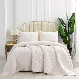 Комплект покрывало и наволочка 160 х 220 см Sofi de Marko Робби кремовый