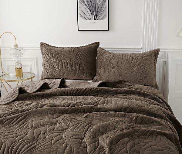 Комплект покрывало и наволочки 240 х 260 см Sofi de Marko Глория кофейный