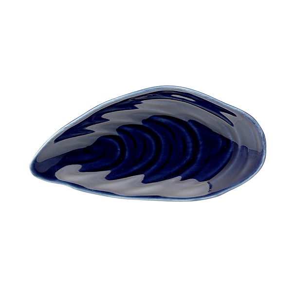 Набор сервировочных блюд Tkano Sea treasures Oyster shell 3 шт синий