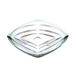 Фруктовница 32 см Bohemia Gold Facet зелёный