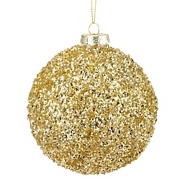 Украшение подвесное Шар 10 см Азалия золотой