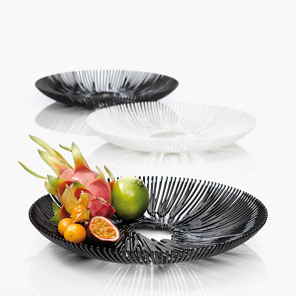 Блюдо для фруктов Anemone розовое