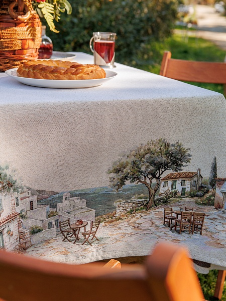 Подушка 45 х 45 см Le Gobelin Оливки Греция дерево