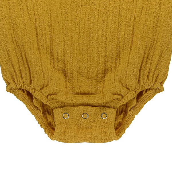Боди из хлопкового муслина 12-18 M Tkano Essential горчичный