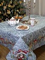 Скатерть 140 х 180 см Le Gobelin Новогодние ягоды серо-голубая