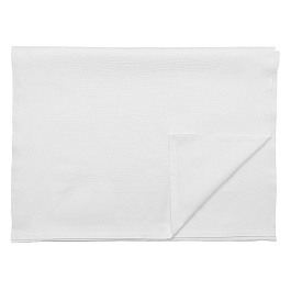 Дорожка на стол жаккардовая белого цвета из хлопка с вышивкой из коллекции essential, 53х150 см