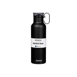 Термобутылка с петелькой 600 мл Sistema Hydrate чёрный