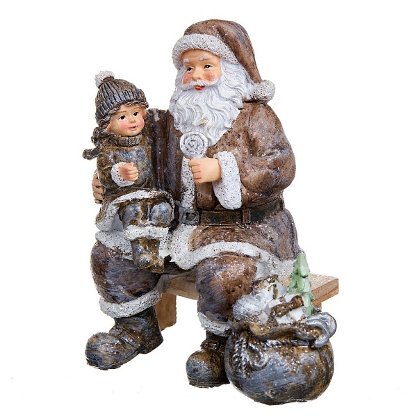 Статуэтка 16,5 см Royal Collection Санта-Клаус с мальчиком