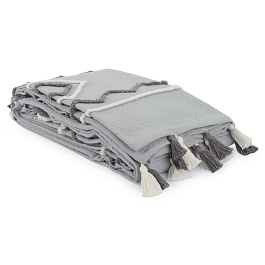 Покрывало с этническим орнаментом 230 х 250 см Tkano Ethnic серый