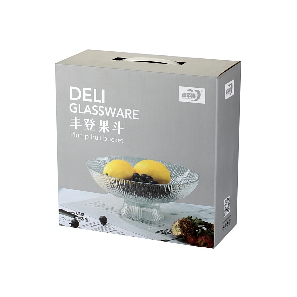Фруктовница на ножке 26 см DELI GLASS