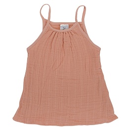 Топ из хлопкового муслина 18-24 M Tkano Essential пыльная роза