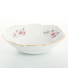 Набор салатников 19 см Bernadotte Серая роза золото 6 шт