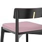 Стул полубарный aska, рогожка, черный/розовый