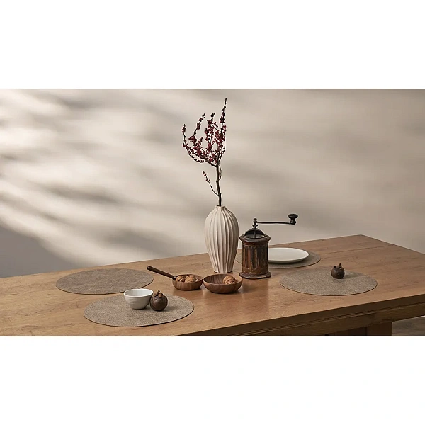 Набор салфеток сервировочных Ø35 см Leanera песочный