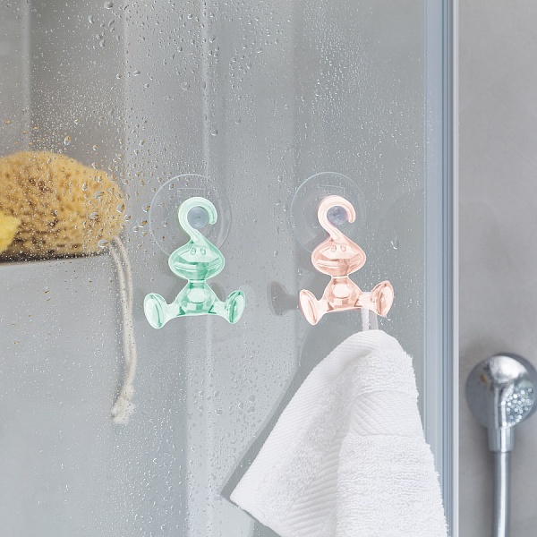 Крючок для душа настенный Koziol Moritz розовый