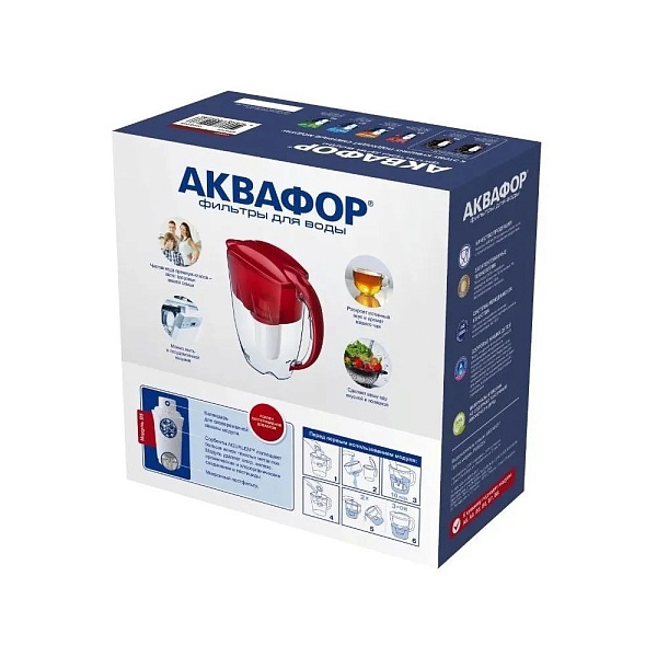 Фильтр для воды 2,8 л Аквафор Гратис красный