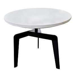 Столик чайный nilsen, D50 см, мрамор/черный