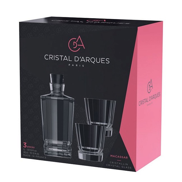 Набор для виски Cristal D'Arques штоф и стаканы 2 шт. 320 мл