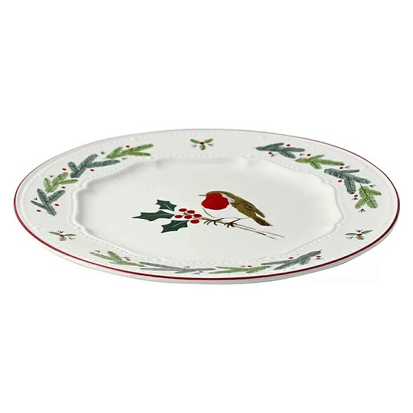 Набор тарелок 23 см Tkano Nordic winter 4 шт белый 