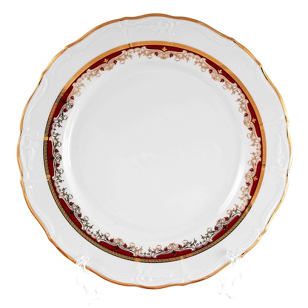 Набор тарелок 27 см Thun Мария Луиза Красная лилия 6 шт