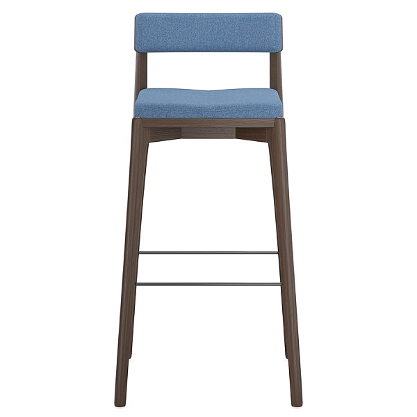 Стул барный aska, рогожка, венге/темно-синий