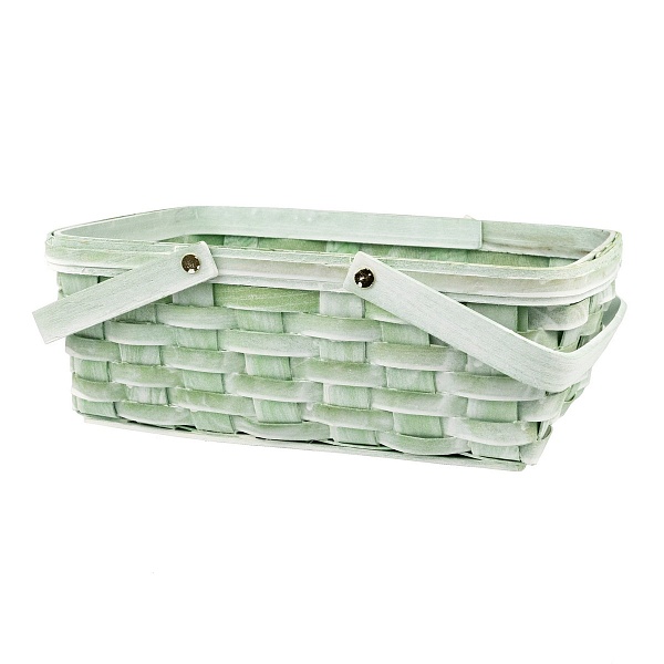 Корзина плетеная 31,5  x 21,5 x 25,5 см Азалия зеленая
