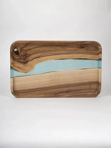 Поднос "Аура" 30х18 см, бирюза