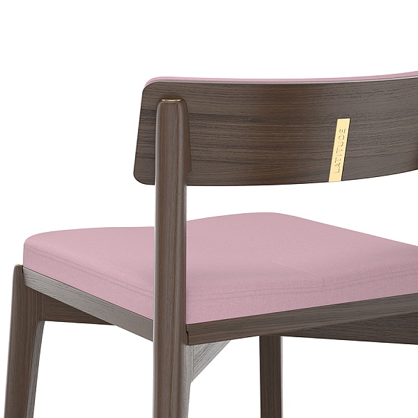 Стул полубарный aska, рогожка, венге/розовый