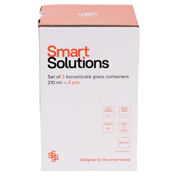 Набор контейнеров для запекания и хранения 210 мл Smart Solutions Pastel 3 шт