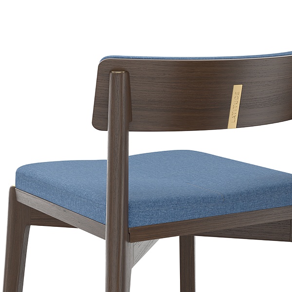 Стул барный aska, рогожка, венге/темно-синий