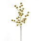 Декоративная ветка с глиттером 65 см Азалия золотой