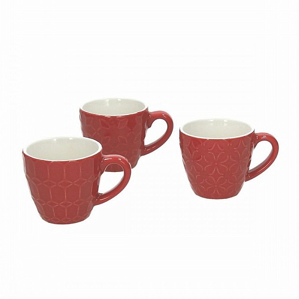 Чашка кофейная 90 мл Tognana Relief Kubik rosso