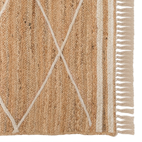 Ковёр из джута с бахромой 200 x 300 см Tkano Ethnic